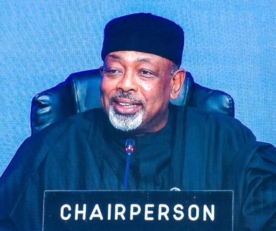 The newly appointed Chairperson and Minister of Agriculture and Food Security, Sen Abubakar Kyari, during the 49th Governing Council of IFAD.